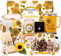 Sunflower Gifts for Women - Unique Gift Basket Set - Birthday Gifts for Women, Best Friend, or Sister - Sunshine Box Care Package, Get Well Soon, Thinking of You, Friendship Basket 18Pcs Large